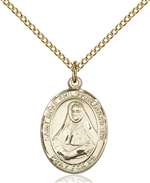 St. Rose Philippine Medal<br/>8371 Oval, Gold Filled