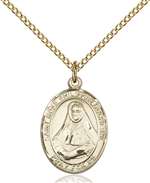 St. Rose Philippine Medal<br/>8371 Oval, Gold Filled