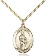 St. Anne Medal<br/>8374 Oval, Gold Filled