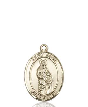St. Anne Medal<br/>8374 Oval, 14kt Gold