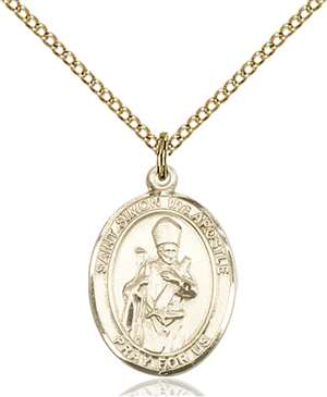 St. Simon Medal<br/>8375 Oval, Gold Filled