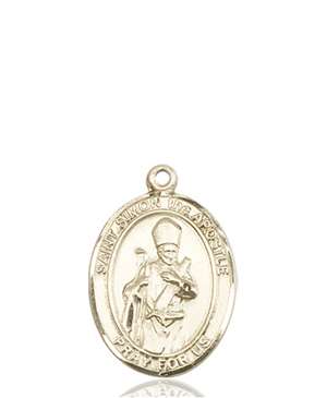 St. Simon Medal<br/>8375 Oval, 14kt Gold