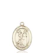 St. Rocco Medal<br/>8377 Oval, 14kt Gold