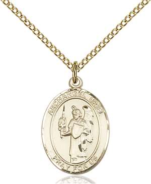 St. Uriel Medal<br/>8378 Oval, Gold Filled