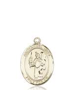 St. Uriel Medal<br/>8378 Oval, 14kt Gold