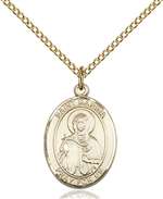 St. Marina Medal<br/>8379 Oval, Gold Filled
