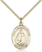 St. Theodore Guerin Medal<br/>8382 Oval, Gold Filled