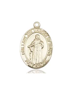 Our Lady Of Knots Medal<br/>8383 Oval, 14kt Gold