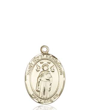 St. Ivo Medal<br/>8384 Oval, 14kt Gold