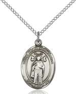 St. Ivo Medal<br/>8384 Oval, Sterling Silver