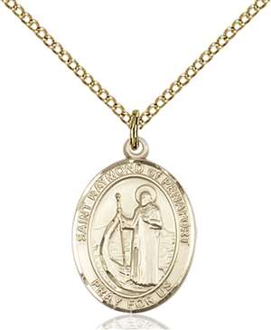 St. Raymond of Penafort Medal<br/>8385 Oval, Gold Filled