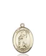 St. Drogo Medal<br/>8386 Oval, 14kt Gold