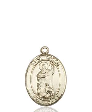 St. Drogo Medal<br/>8386 Oval, 14kt Gold