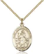 St. Bernadine Of Sienna Medal<br/>8387 Oval, Gold Filled