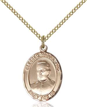 Blessed Miguel Pro Medal<br/>8389 Oval, Gold Filled
