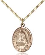 St. Pauline Visintainer Medal<br/>8391 Oval, Gold Filled