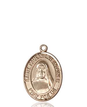 St. Pauline Visintainer Medal<br/>8391 Oval, 14kt Gold