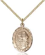St. Jacob of Nisibis Medal<br/>8392 Oval, Gold Filled