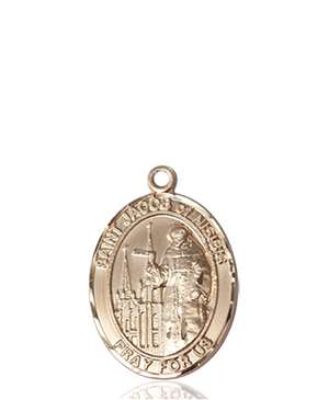 St. Jacob of Nisibis Medal<br/>8392 Oval, 14kt Gold
