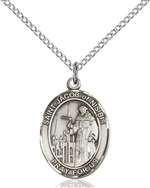 St. Jacob of Nisibis Medal<br/>8392 Oval, Sterling Silver