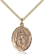 St. Paul the Hermit Medal<br/>8394 Oval, Gold Filled