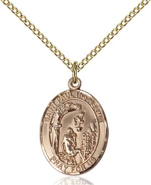 St. Paul the Hermit Medal<br/>8394 Oval, Gold Filled