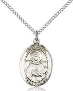 St. Daria Medal<br/>8396 Oval, Sterling Silver