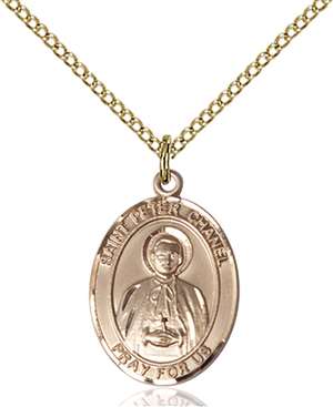 St. Peter Chanel Medal<br/>8397 Oval, Gold Filled