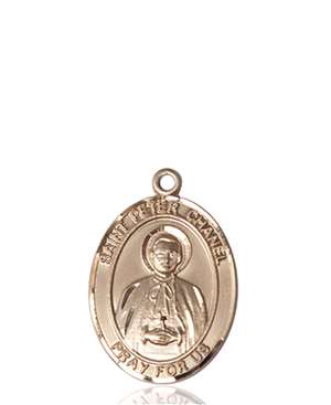 St. Peter Chanel Medal<br/>8397 Oval, 14kt Gold