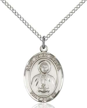 St. Peter Chanel Medal<br/>8397 Oval, Sterling Silver