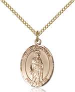 St. Nathanael Medal<br/>8398 Oval, Gold Filled