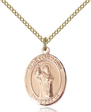 St. Columbkille Medal<br/>8399 Oval, Gold Filled