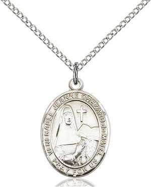 Venerable Jeanne Chezard de Matel Medal<br/>8401 Oval, Sterling Silver