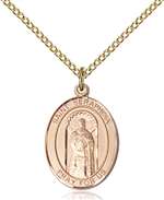 St. Seraphina Medal<br/>8405 Oval, Gold Filled