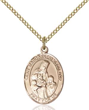 St. Margaret of Scotland Medal<br/>8407 Oval, Gold Filled