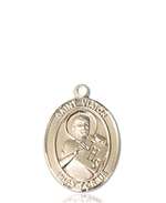 St. Viator of Bergamo Medal<br/>8408 Oval, 14kt Gold