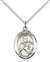 St. Viator of Bergamo Medal<br/>8408 Oval, Sterling Silver