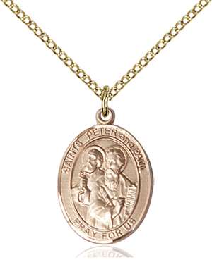 Sts. Peter & Paul Medal<br/>8410 Oval, Gold Filled