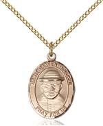St. Damien of Molokai Medal<br/>8412 Oval, Gold Filled