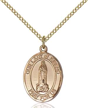 Our Lady of Kibeho Medal<br/>8414 Oval, Gold Filled