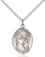 St. Theodore Stratelates Medal<br/>8415 Oval, Sterling Silver