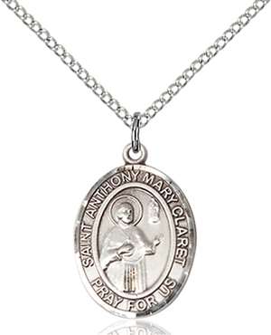St. Anthony Mary Claret Medal<br/>8416 Oval, Sterling Silver
