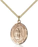 St. Maron Medal<br/>8417 Oval, Gold Filled