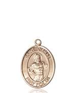 St. Dismas Medal<br/>8418 Oval, 14kt Gold