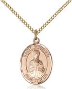 St. Winifred of Wales Medal<br/>8419 Oval, Gold Filled