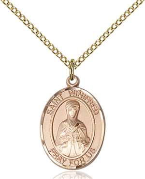 St. Winifred of Wales Medal<br/>8419 Oval, Gold Filled