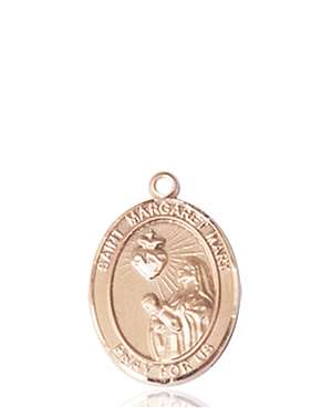 St. Margaret Mary Alacoque Medal<br/>8420 Oval, 14kt Gold