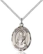 St. Lucy Medal<br/>8422 Oval, Sterling Silver