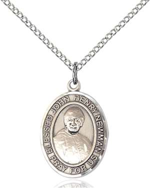 Blessed John Henry Newman Medal<br/>8423 Oval, Sterling Silver