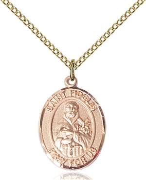 St. Fidelis Medal<br/>8426 Oval, Gold Filled